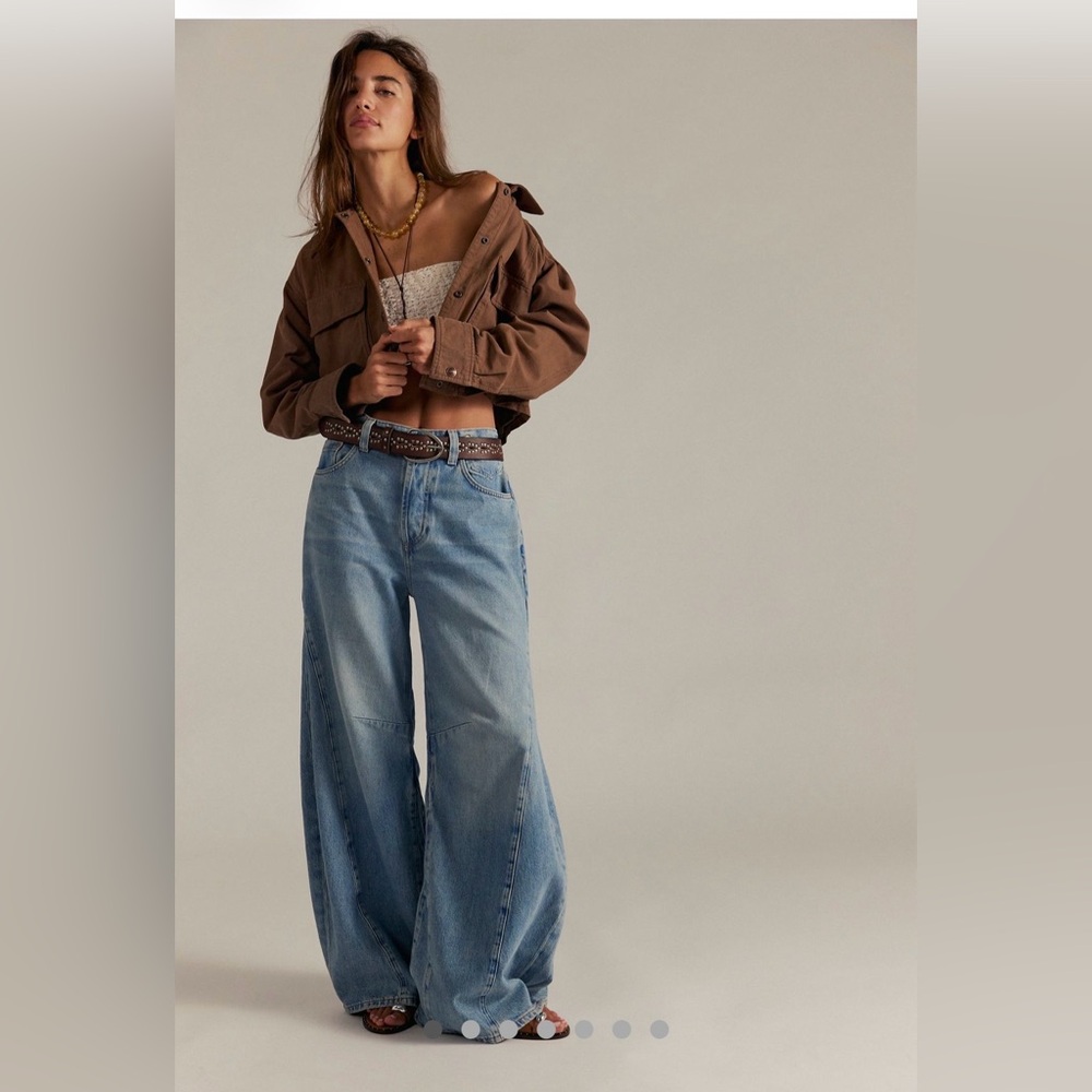 Free People Eden Slouchy Wide-Leg Denim Jeans